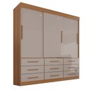 Ver imagem 3 de Guarda Roupa Casal 3 Portas 9 Gavetas Luana