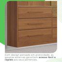 Ver imagem 6 de Guarda Roupa Casal 3 Portas 9 Gavetas com Espelho Luana