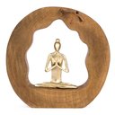 Ver imagem 1 de Escultura Decorativa Yoga em Madeira 26,5cm 21893 Mart