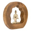 Ver imagem 2 de Escultura Decorativa Yoga em Madeira 26,5cm 21893 Mart
