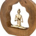 Ver imagem 3 de Escultura Decorativa Yoga em Madeira 26,5cm 21893 Mart