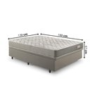 Ver imagem 3 de Base Box Baú Casal 138x188 Linho Bege com Colchão Ecoline D40 Espuma