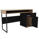 Ver imagem 5 de Escrivaninha Mesa Escritório Chicago 1 Gaveta 1 Porta 120cm Industrial Marrom