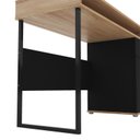 Ver imagem 6 de Escrivaninha Mesa Escritório Chicago 1 Gaveta 1 Porta 120cm Industrial Marrom