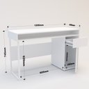 Ver imagem 3 de Escrivaninha Mesa Escritório 120cm 1 Porta 1 Gaveta Chicago