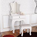 Ver imagem 1 de Penteadeira com Banqueta Laila Luxo Infantil Branco