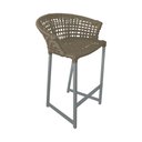 Ver imagem 2 de Conjunto Bistrô Champanheira Cinza Tampo Ripado e 2 Banquetas Reis Corda Náutica Rami