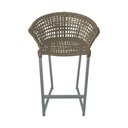 Ver imagem 3 de Conjunto Bistrô Champanheira Cinza Tampo Ripado e 2 Banquetas Reis Corda Náutica Rami