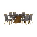 Ver imagem 2 de Conjunto Sala de Jantar Mesa 160x80cm Tampo MDF com 6 Cadeiras Ilheus Leifer