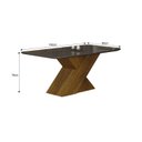 Ver imagem 3 de Conjunto Sala de Jantar Mesa 160x80cm Tampo MDF com 6 Cadeiras Ilheus Leifer