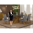 Ver imagem 5 de Conjunto Sala de Jantar Mesa 160x80cm Tampo MDF com 6 Cadeiras Ilheus Leifer