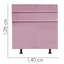 Ver imagem 3 de Cabeceira Estofada Cama Box Casal 140cm Argentina Suede Rosa Bebe- Mabe Magazine