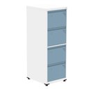 Ver imagem 1 de Armário de Arquivo Oficio 4 Gavetas Pandin 47cm Largura Aço Branco com Frente Gaveta Azul Dali com