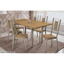 Ver imagem 3 de Kit 4 Cadeiras Sala Jantar Florença 4C005 4 Un Níquel/Courano Preto - Kappesberg