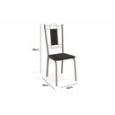 Ver imagem 2 de Kit 4 Cadeiras Sala Jantar Florença 4C005 4 Un Níquel/Courano Preto - Kappesberg