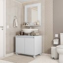 Ver imagem 1 de Conjunto Gabinete Banheiro Armário Belo 