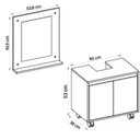 Ver imagem 3 de Conjunto Gabinete Armario Banheiro com Espelheira 60cm