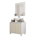 Ver imagem 2 de Conjunto Gabinete Armario Banheiro com Espelheira 60cm