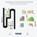 Ver imagem 2 de Adesivo Destacável para Chão Infantil Pista de Carrinhos Cidade Colorida TaColado 0,58 x 2,00m