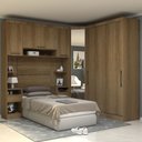 Ver imagem 1 de Quarto Modulado Solteiro de Canto 6 Peças 6 Portas Paris Luciane