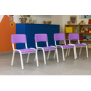 Ver imagem 1 de Kit 4 Cadeiras Infantil Iso Roxo Brinquedoteca Escolas Ecomhome