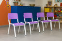 Ver imagem 1 de Kit 4 Cadeiras Infantil Iso Roxo Brinquedoteca Escolas Ecomhome