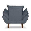 Ver imagem 3 de Mini Poltrona Cadeira Infantil de Criança Suede Azul Turquesa Pés Palito