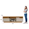 Rack para TV até 75 Polegadas 2 Portas Araçatuba Linea Brasil - 6
