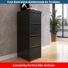 Armário de Arquivo de Aço Pandin 4 Gavetas Gavetas Preto - 6