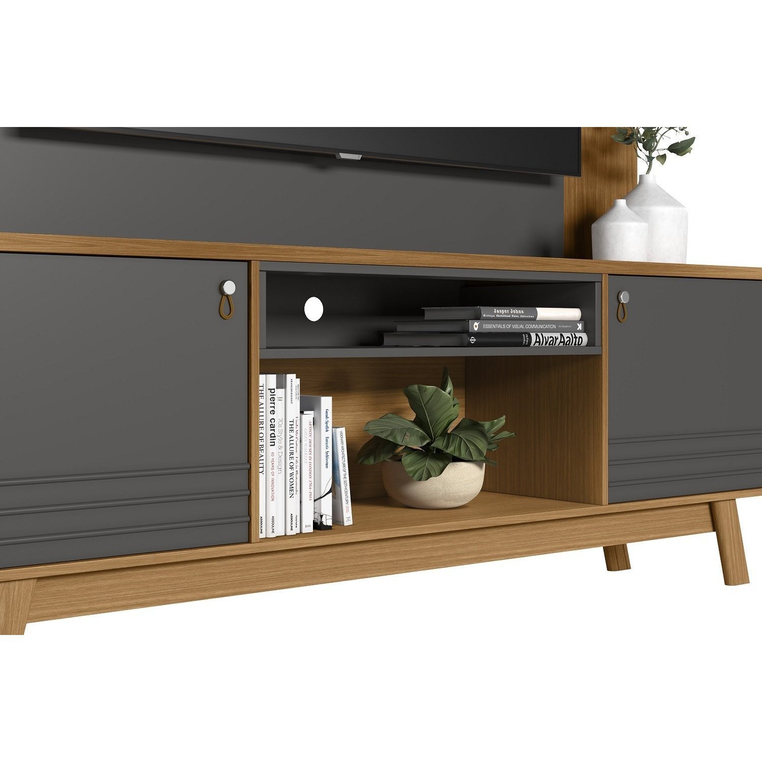 Rack com Painel para TV até 55 Polegadas 2 Portas Colorado Tulum Linea Brasil - 5
