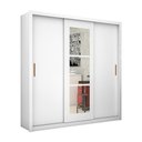 Ver imagem 2 de Guarda-Roupa Casal com Espelhos 3 Portas de Correr e 4 Gavetas 186cm Multimóveis CR35572 Branco