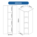 Ver mais imagens de Guarda Roupa Casal Modulado Ponte 3 Peças 8 Portas 3 Gavetas Wood 