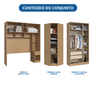 Guarda Roupa Casal Modulado Ponte 3 Peças 8 Portas 3 Gavetas Wood  - 10