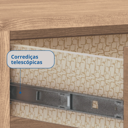 Guarda Roupa Casal Modulado Ponte 3 Peças 8 Portas 3 Gavetas Wood  - 5