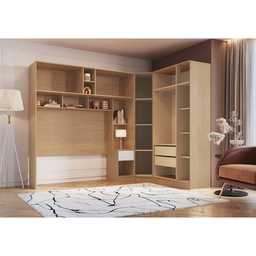 Guarda Roupa Casal Modulado Ponte 3 Peças 8 Portas 3 Gavetas Wood  - 2