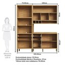 Ver imagem 3 de Cozinha Compacta Modulada em MDF 3 Peças 6 Portas Vicenza Espresso Móveis Cinza/Amêndoa/Chumbo