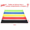 Ver imagem 5 de Kit Mini Band 5 Faixas Elásticas Exercício Funcional Pilates Ginástica