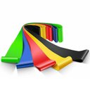 Ver imagem 4 de Kit Mini Band 5 Faixas Elásticas Exercício Funcional Pilates Ginástica