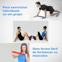 Kit Mini Band 5 Faixas Elásticas Exercício Funcional Pilates Ginástica - 7