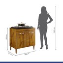 Ver imagem 7 de Balcão para Cooktop 4 Bocas Sevilha Kaiki Móveis:Rovere