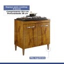Ver imagem 5 de Balcão para Cooktop 4 Bocas Sevilha Kaiki Móveis:Rovere