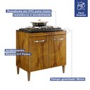 Ver imagem 4 de Balcão para Cooktop 4 Bocas Sevilha Kaiki Móveis:Rovere