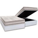 Ver imagem 1 de Conjunto Box Baú Casal Colchão Espuma Paropas D33 D45- Pro Sono Double Face Prata + Base Crc