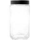 Ver imagem 6 de Kit 2 Potes de Vidro 1,7l Gastro Lyor Tampa Metal Preta Porta Mantimentos Alimentos Retangular