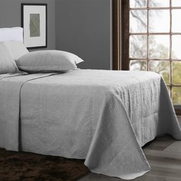 Kit Colcha Cobre Leito New Everyday Casal 220x240cm Boston Prata Sonhare Sultan - 4