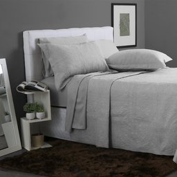Kit Colcha Cobre Leito New Everyday Casal 220x240cm Boston Prata Sonhare Sultan - 3