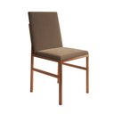 Ver imagem 4 de Conjunto de Jantar Mesa Mônaco 90cm Tampo Preto com 4 Cadeiras Marrom Base Cobre
