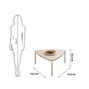 Ver imagem 4 de Mesa de Centro Tampo Triangular e Pés em Metal Dourado Dj Móveis Lina Off White