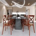 Ver imagem 5 de Kit 6 Cadeiras de Jantar Cross em Plástico com Encosto em X