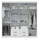 Ver imagem 3 de Guarda Roupa Casal 8 Portas 4 Gavetas Nápoles Branco - Santos Andirá